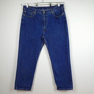 Levi's 550 Relaxed Jeans Men's Size 42x32 Blue Denim Cotton Loose Fit